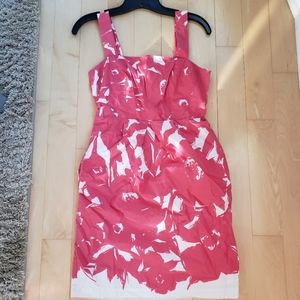 Banana Republic coral Silk Dress sz 2